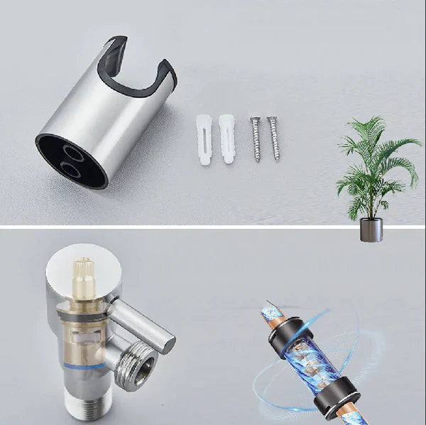 HydroClean - Strakke roestvrijstalen bidetsproeier voor toiletten met modern design en hygiënische controle