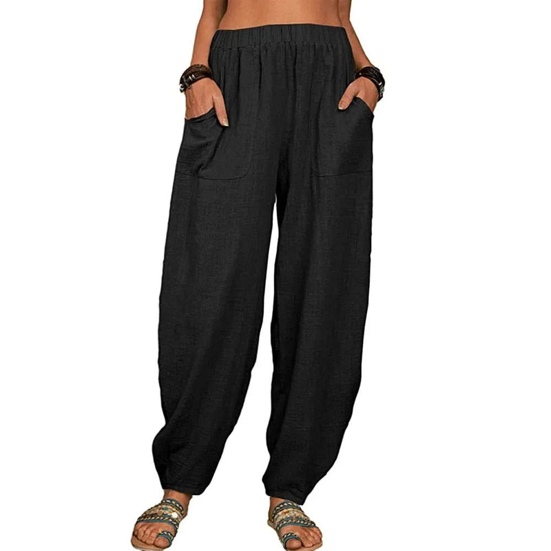Elora - Relaxed Fit Broek met Hoge Taille en Relaxed Touch