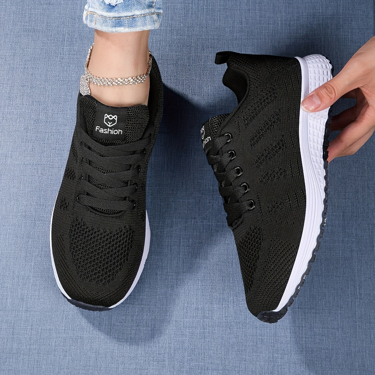 Megan - Stijlvolle Athletic schoenen met vetersluiting