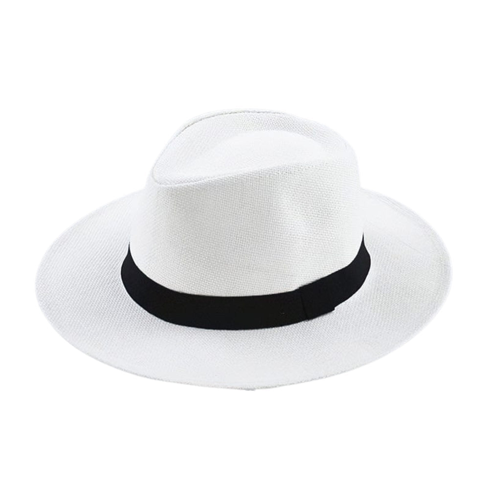 ShadeVibe - Hoed met Brede Rand en Zwarte Lint Accent