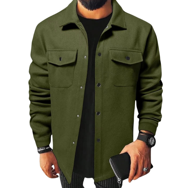 Xander – Modern Overhemdjack met Lange Mouwen en Zakken