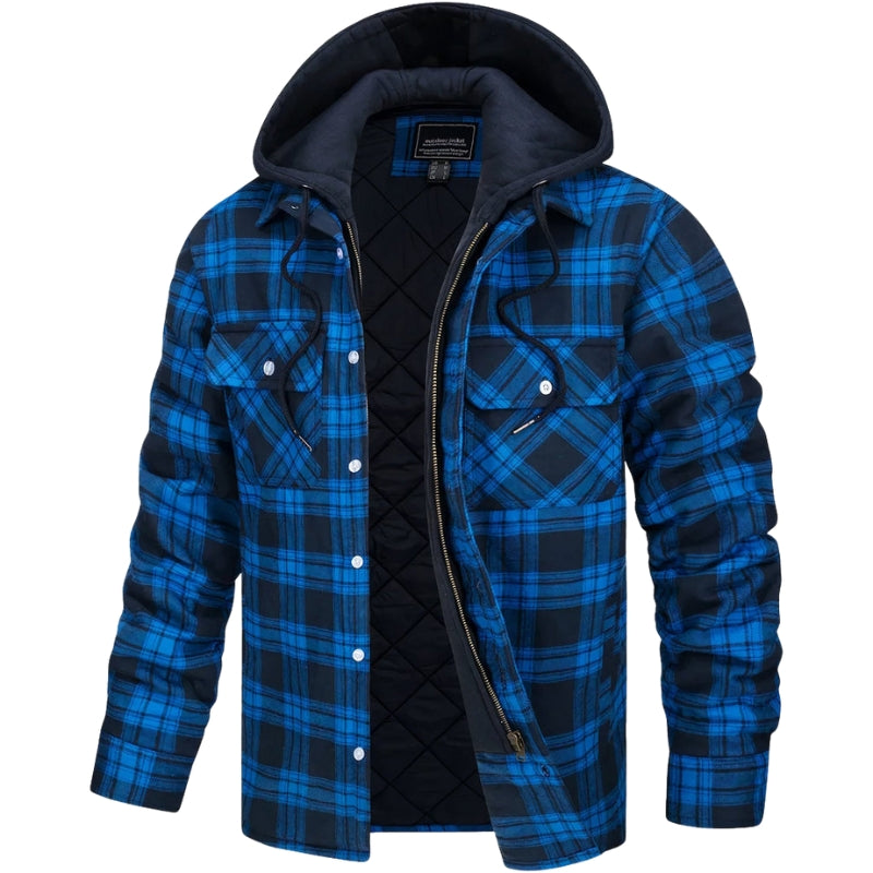 Asher – Hooded Jack met Geruite Patroon en Borstzakken