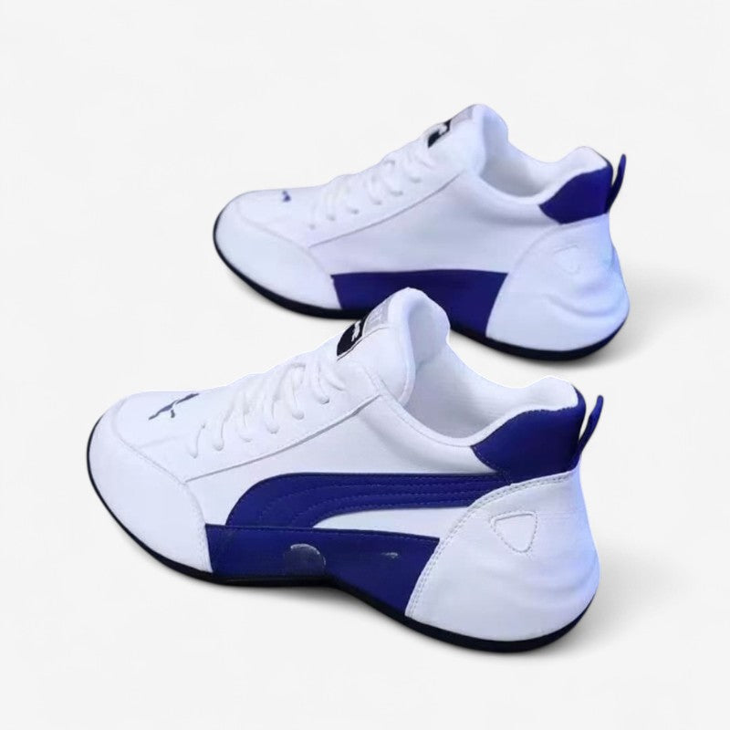 StepEase – Sneakers met Ronde Neus Slip On Ontwerp en Vetersluiting