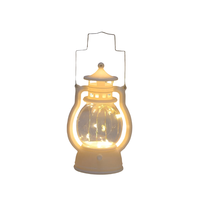 GlowNest – Retro ronde lantaarn met LED kaarslicht en handvat