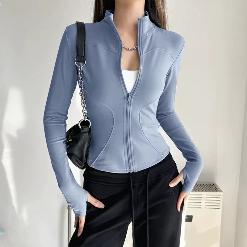 Jennifer – Jack met Lange Mouwen Opstaande Kraag en Ritsluiting