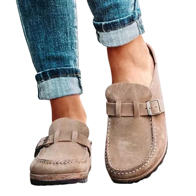 Elena - Trendy Loafers met Rond Teen en Gespdetail