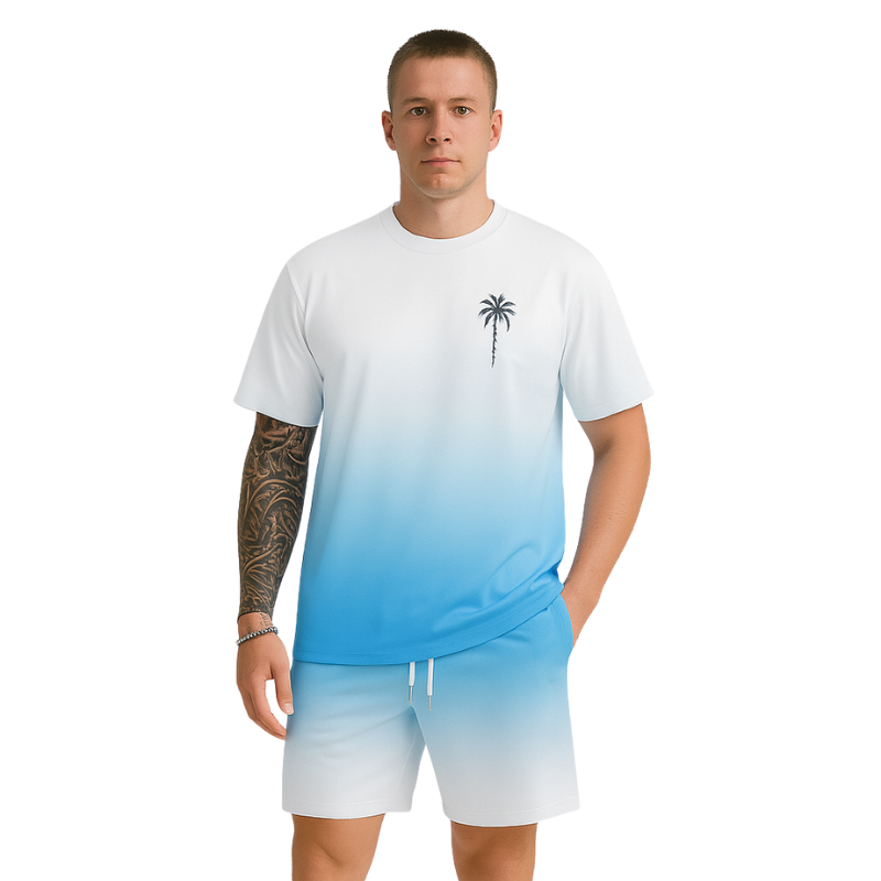 Liam – Set van shirt met korte mouwen en korte broek met printontwerp