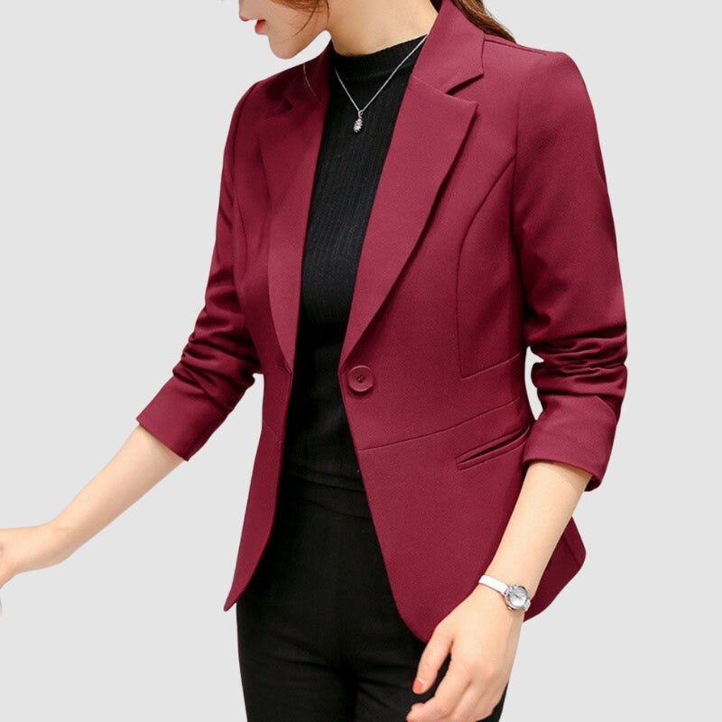 Halen - Lange Mouwen Blazer met Meerdere Zakjes en Slim Fit Ontwerp