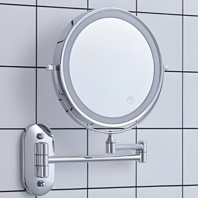 MirrorLux – Muurbevestigde LED Make up Spiegel met Verstelbare Verlichting en USB Opladen