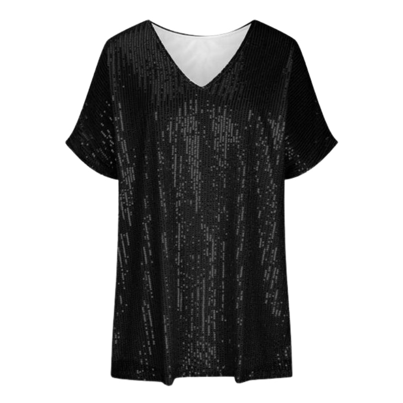 Junia – Modern T shirt met korte mouwen en v hals