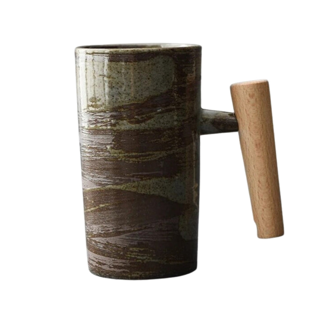 NordicSip – Minimalistische keramische mok met gebogen handvat en Scandinavisch geïnspireerd design