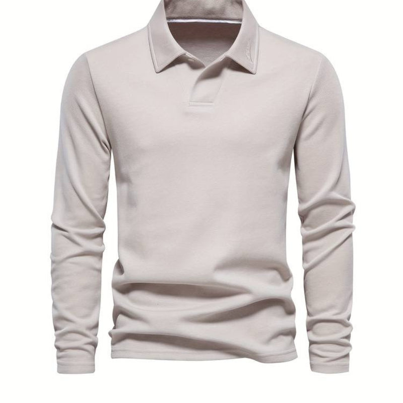 Steave - Elegant overhemd met lange mouwen en kraag naar beneden