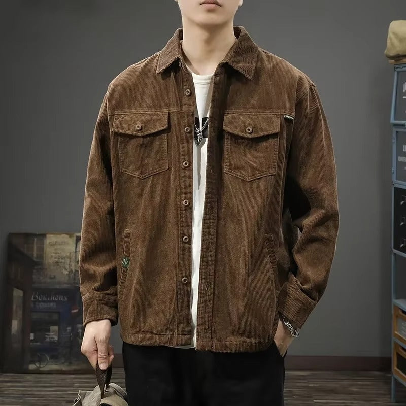 Jensen – Jas met Lange Mouwen Omgeslagen Kraag en Knoopsluiting