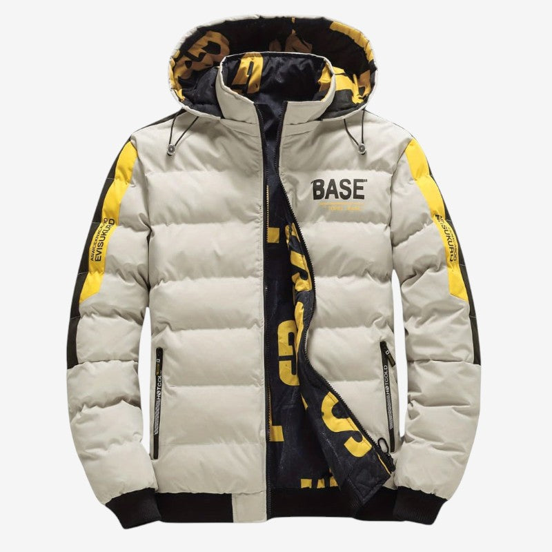 Camila – Dubbelzijdige jas met Lange Mouwen Verstelbare Capuchon en Ritssluiting