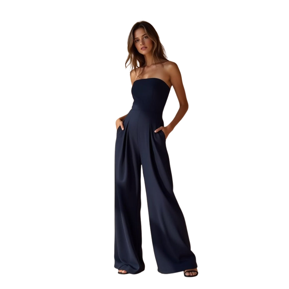 Claire - Wijde Jumpsuit Zonder Mouwen met Zijzakken