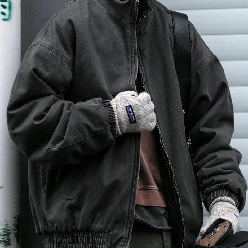 James – Lange mouwen jas met ritssluiting en zijzakken