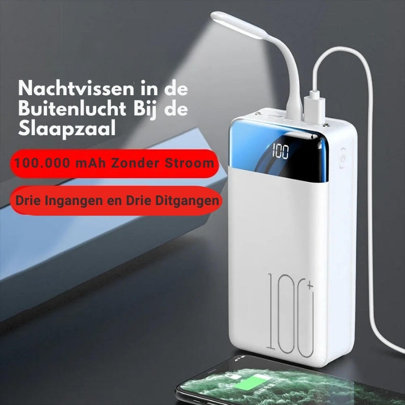 VoltEdge – Hoger Capaciteit Powerbank met Drie Poorten Snelle Oplading en LED Display
