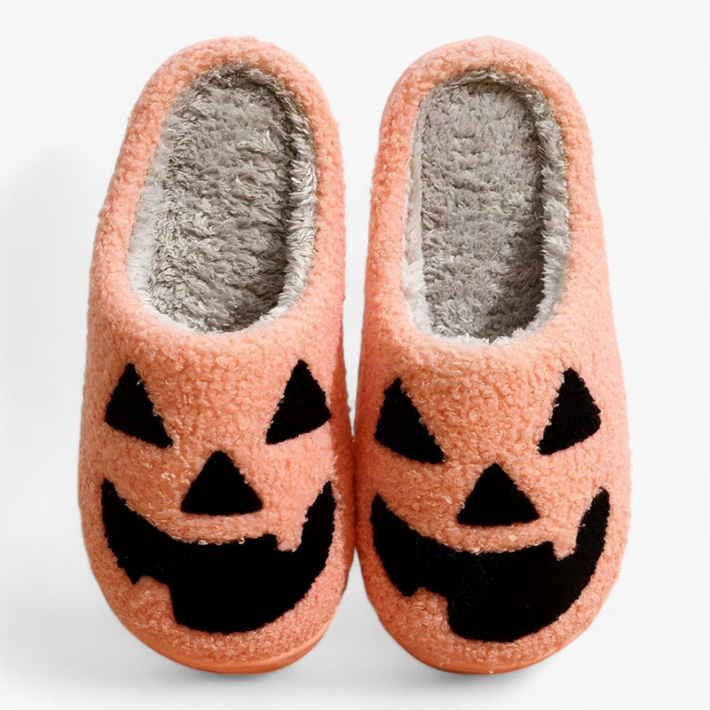 Monica – Klassieke Halloween sloffen met pompoenmotief
