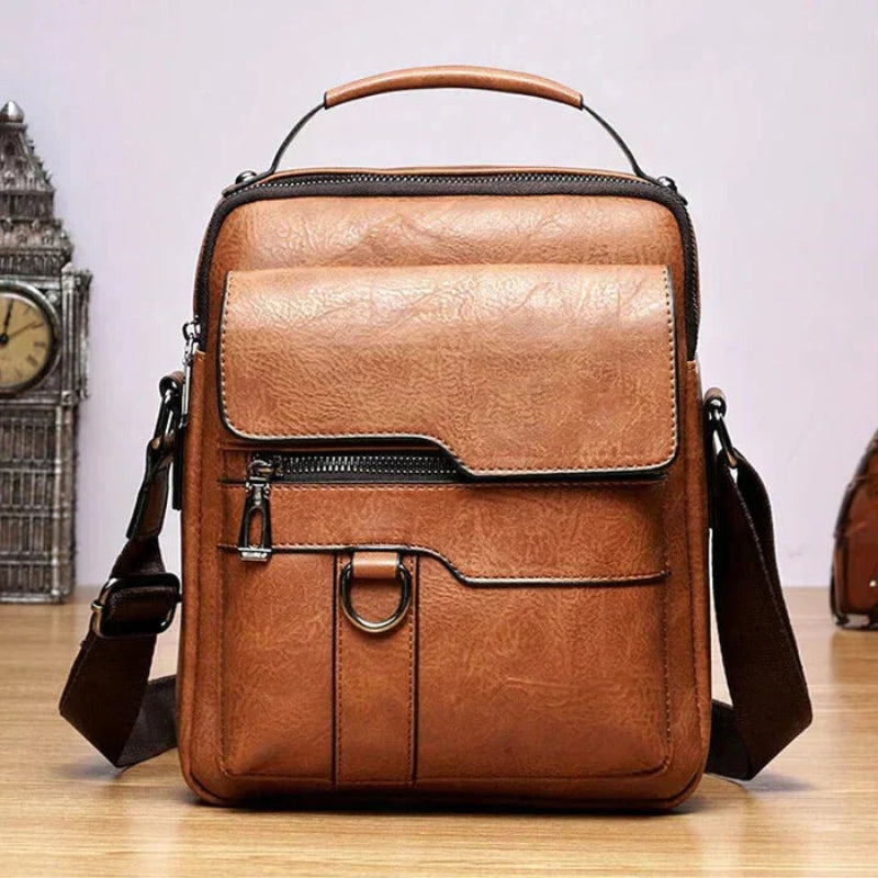 CarryEase - Stijlvolle Multi Pocket Schoudertas met Verstelbare Riem en Rits
