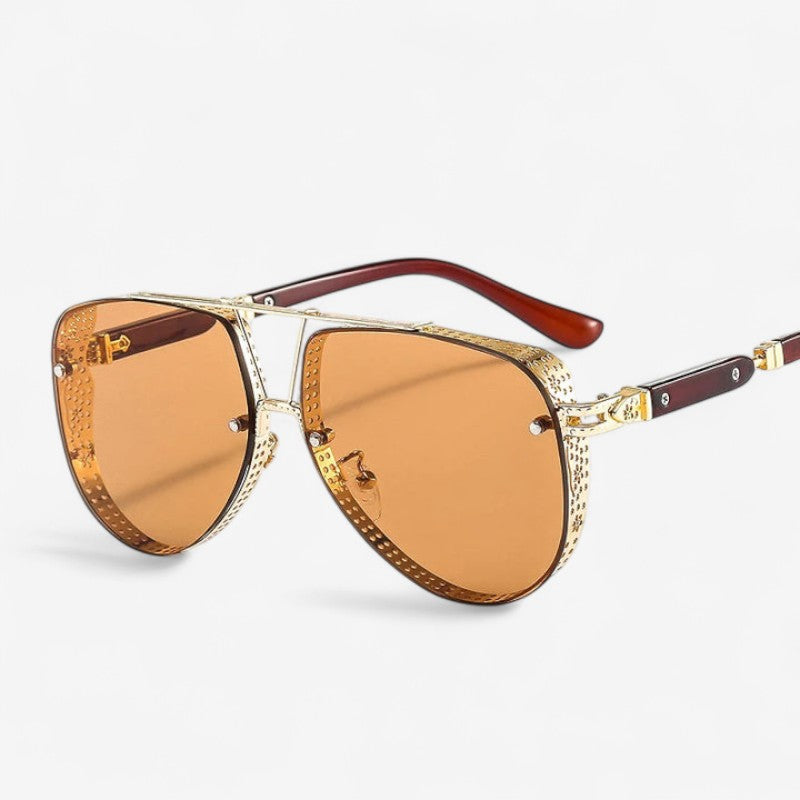 SunGleam – Ovale Zonnebril met Montuur en Gradiëntglazen