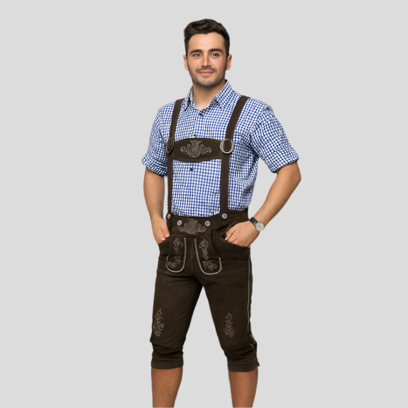 Charles – Knie lange broek met bedrukte details en zakken