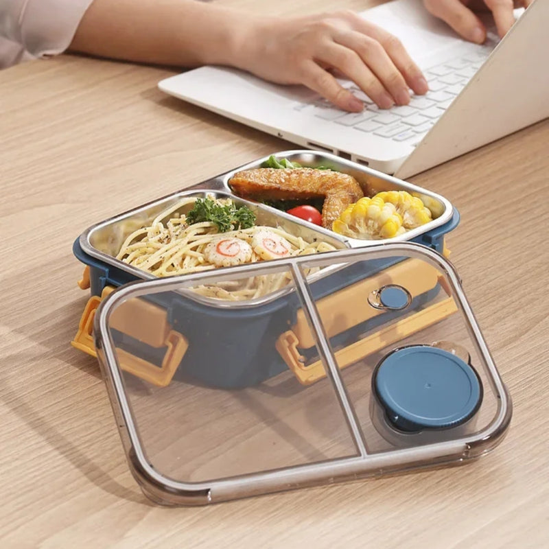 LunchMate - Compacte geïsoleerde voedselcontainer met lekvrij deksel en draagbare vorm