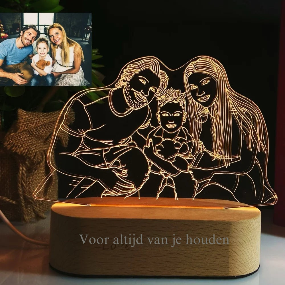 TrueNest – Gepersonaliseerde romantische lamp met aangepaste tekst en warme sfeerverlichting