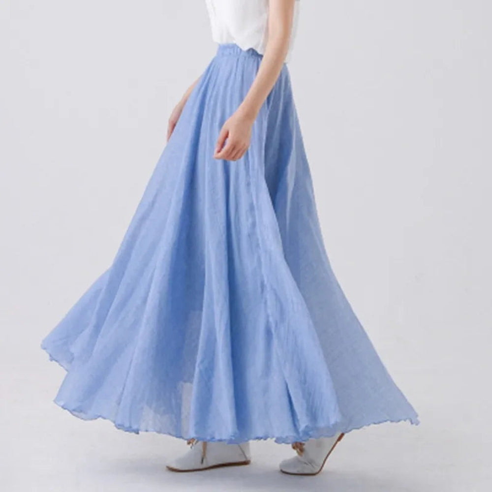 Elena – Soepelvallende maxi-rok met flatterende hoge taille en comfortabele pasvorm