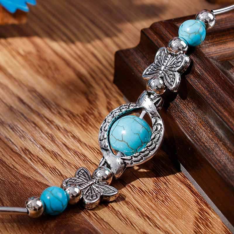 Aria – Kralenarmband met vlinderbedels en verstelbare ketting