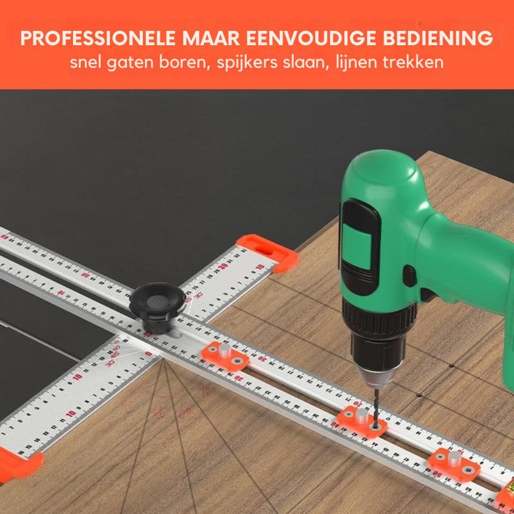 MarkMaster – Precieze lay outtool met verlengde randgeleider voor soepel en nauwkeurig markeren