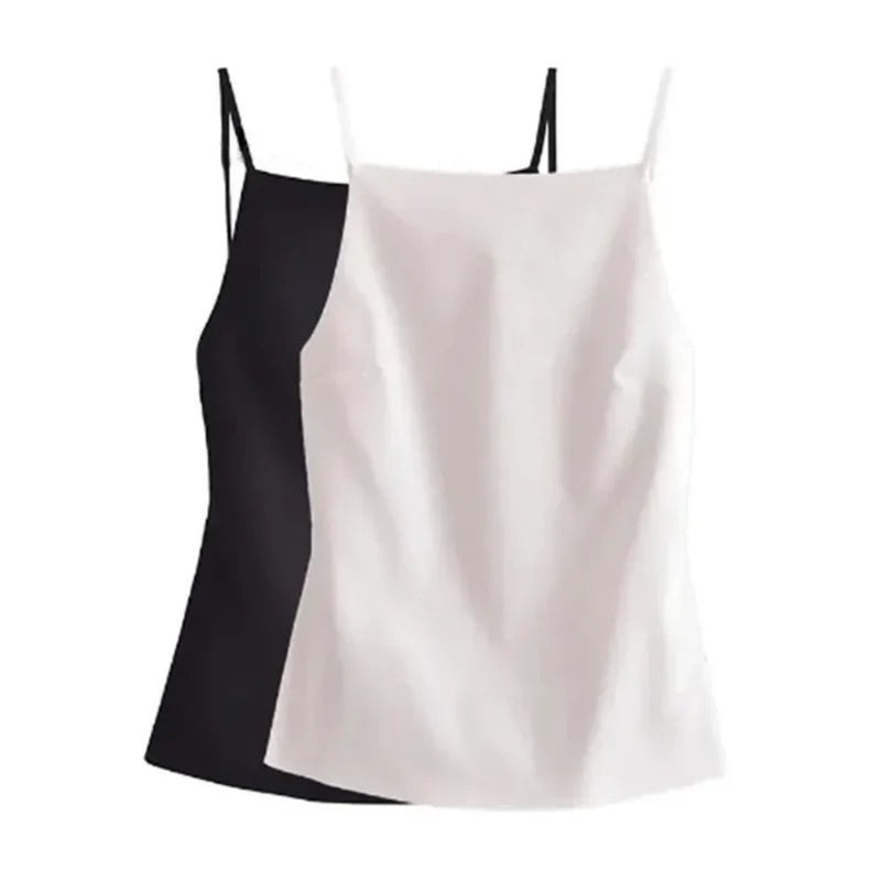 Maliya – Casual top met open rug en verstelbare bandjes
