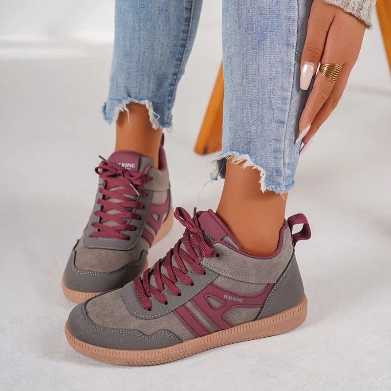Leony – Sneakers met Zachte Zool en Vetersluiting