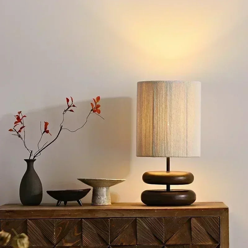 LumeRope – LED Tafellamp met Lampenkap van Touwweefsel voor Decoratieve Sfeer