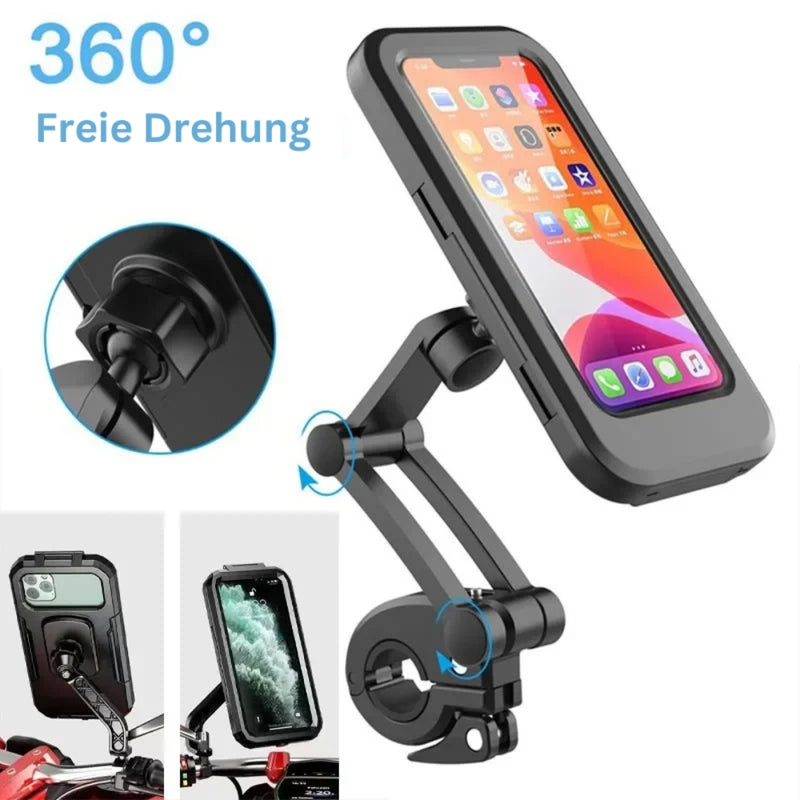 GearHold - Waterdichte GPS-telefoonhouder met 360° zicht en veilige stuurbevestiging