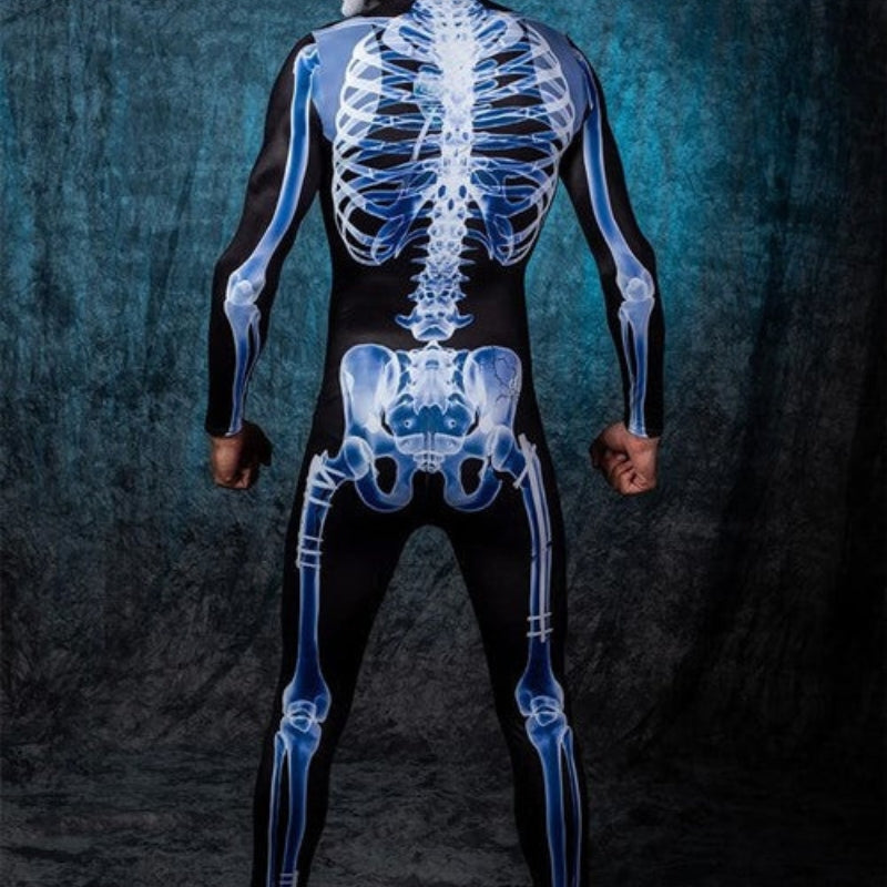 BoneFlex – Skeleton Bodysuit met Röntgenprint en Verborgen Rits