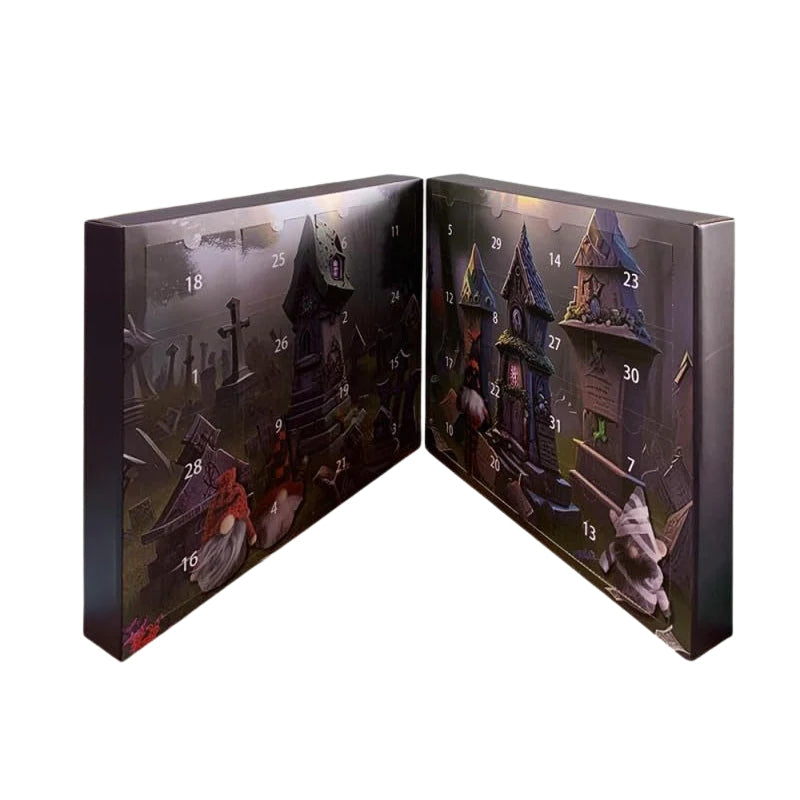 GnomeHaunt – 31-Daagse Halloween Aftelkalender met Verrassings-Pluizen Gnoompjes