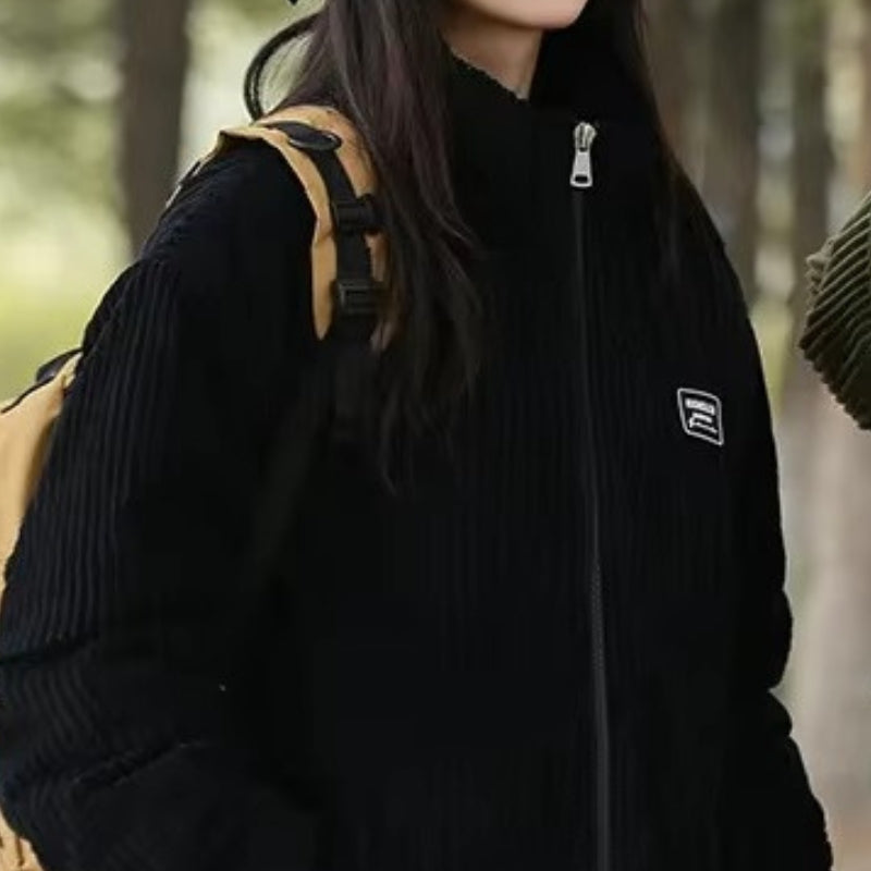 ZipGuard – Lange Mouwen Jas met Ritssluiting en Opstaande Kraag