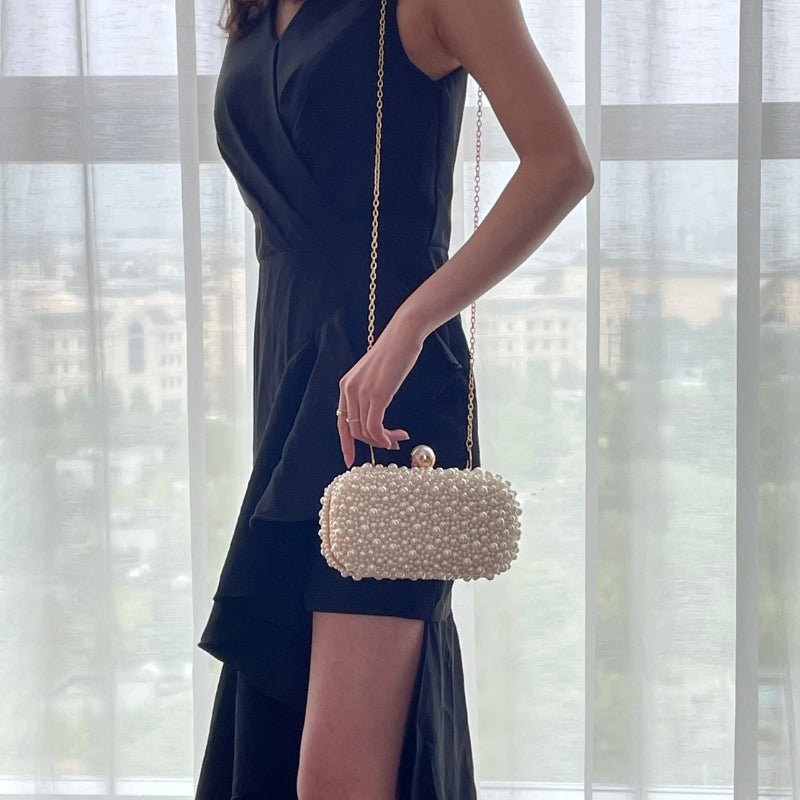 Annelies – Handtas met Afneembare Schouderband en Kralendecoratie