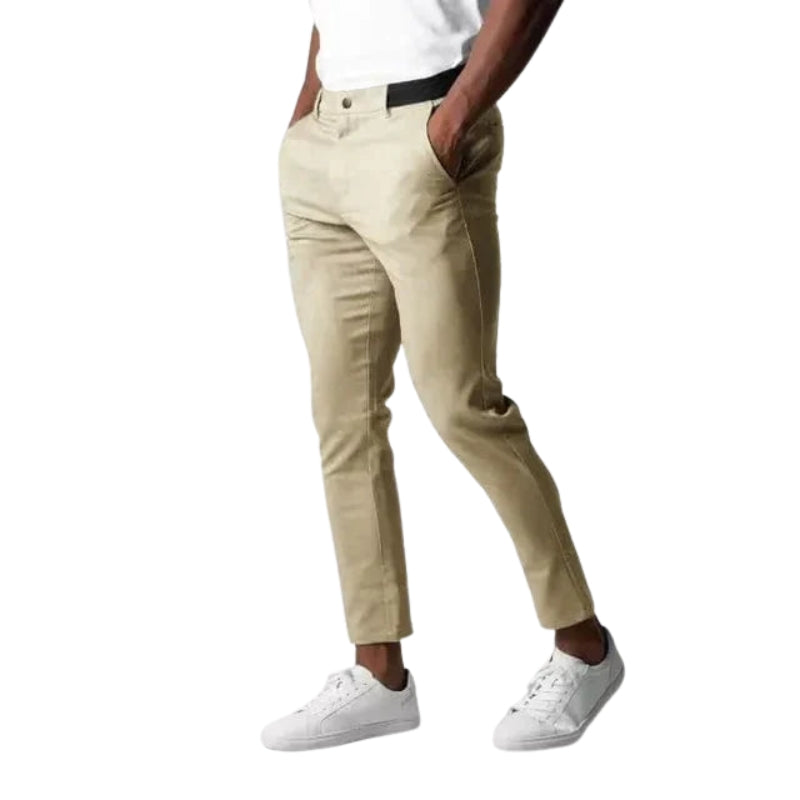 Max – Slim Fit Broeken met Elastische Tailleband en Praktische Zakken