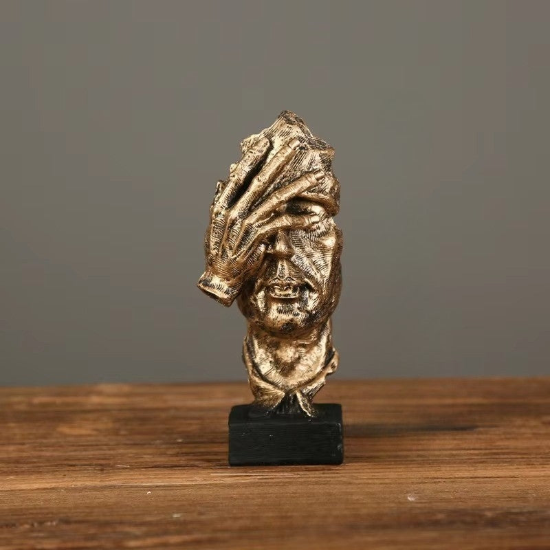 FaceArt – Menselijk Gezicht Beeldhouwwerk voor Woondecoratie