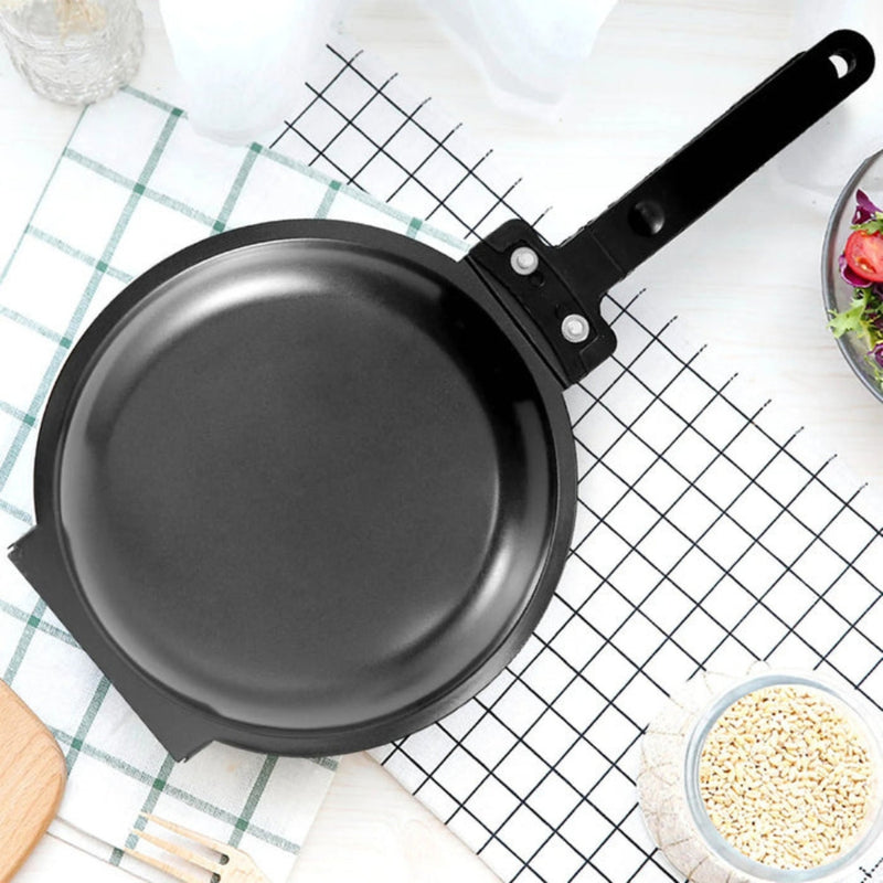 FlipMate – Compacte pannenkoekenpan met dubbele handgrepen en eenvoudig draaibaar ontwerp