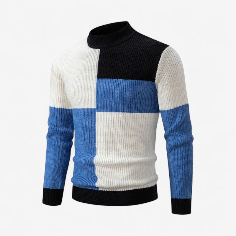 George - Lange Mouw Trui met Ronde Hals en Geribd Detail