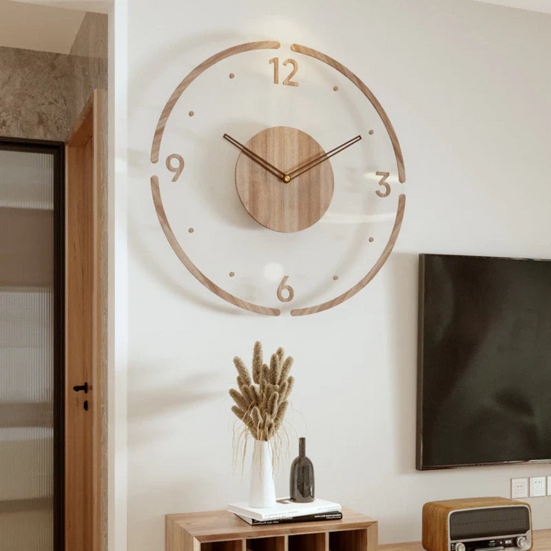 ScandiTime - Stille wandklok met strakke lijnen en minimalistisch ontwerp