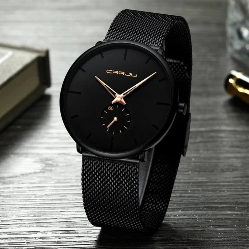 Ethan – Minimalistisch quartz polshorloge met strakke wijzerplaat en verfijnd silhouet