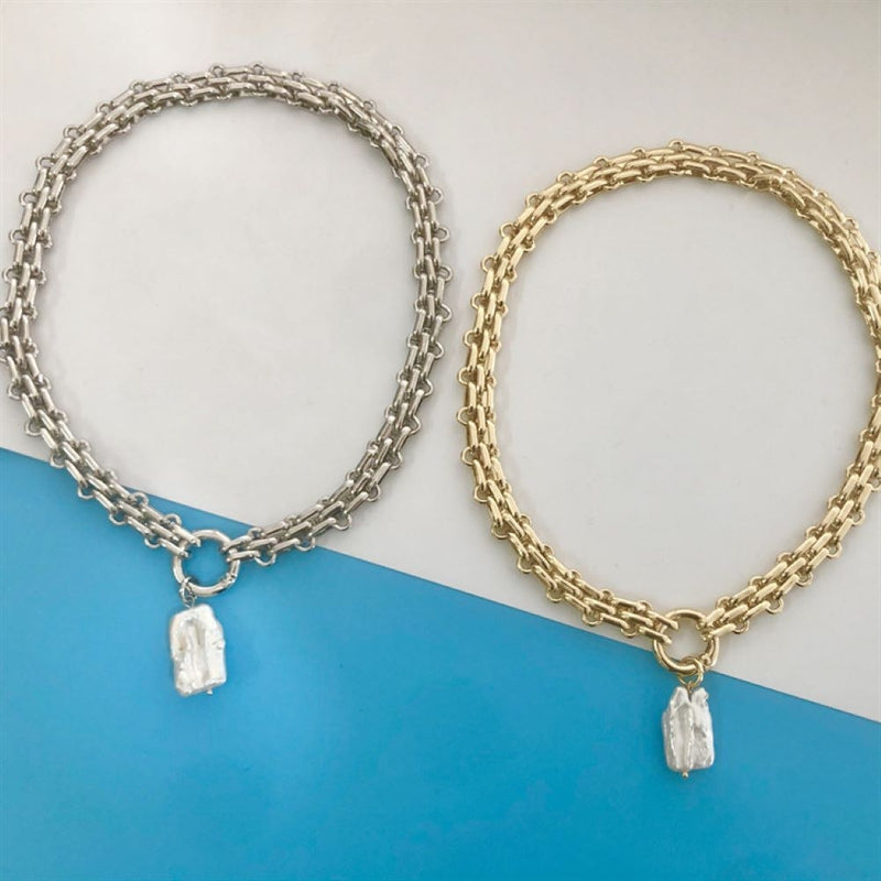 UrbanShine - Hip Hop Ketting met Parel Hanger