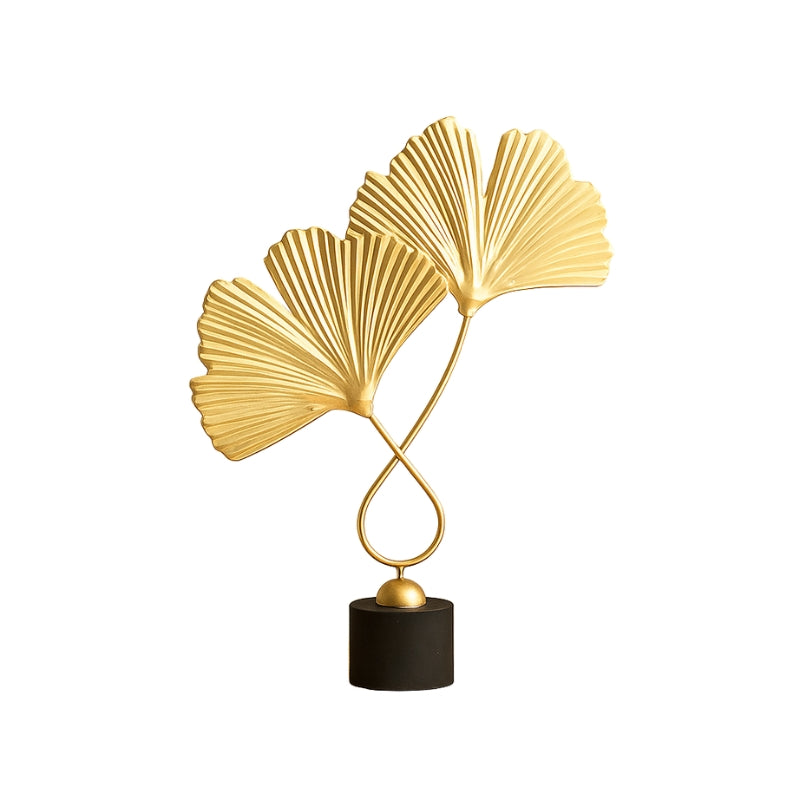 GoldenGrove - Bladsculptuur met waaiervormig silhouet en glad geribbeld oppervlak
