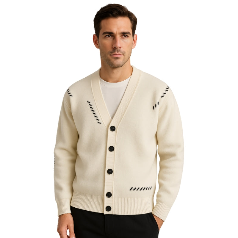 Joseph – Trui met lange mouwen knopen en V hals