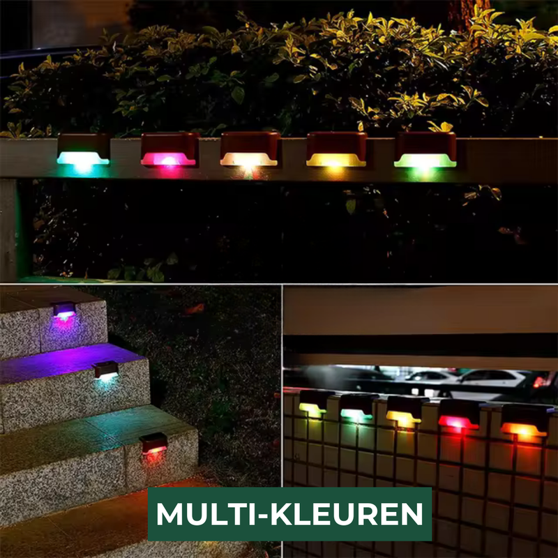 LumiStep – Op zonne-energie werkende trapverlichting voor veiligheid en stijl buitenshuis 1+1 Gratis
