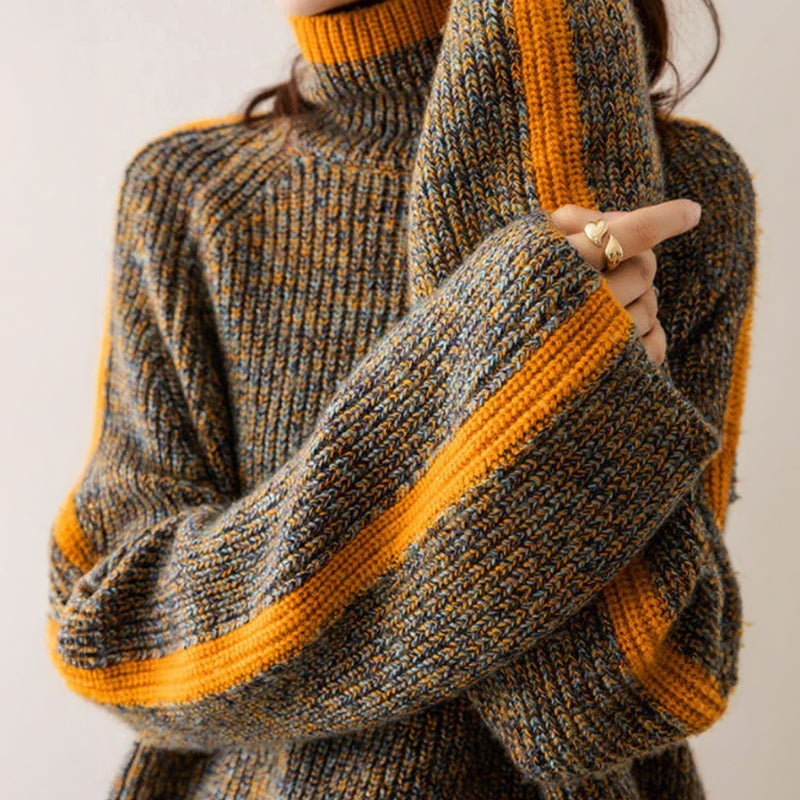 Daisy – Oversized Trui met Col en Lange Mouwen