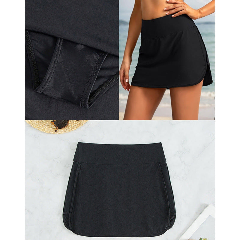 Isla – Zwemrok met zijsplit en stretch tailleband